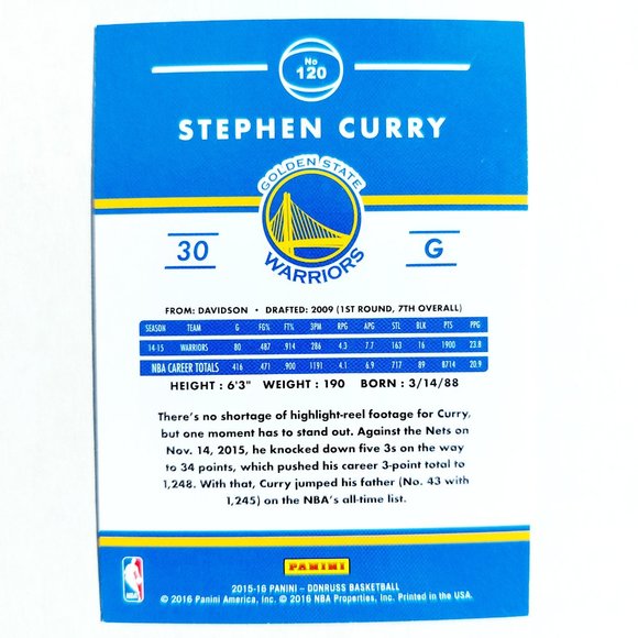 Golden State Warriors (Stephen Curry) - BKBL [10_SC17] - Picture 3 of 3